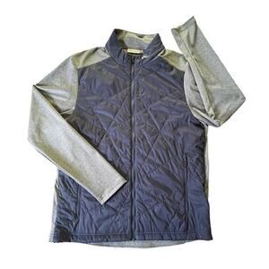 NWOT KJUS Retention Jacket Men Large/ 54 Navy & Gray Full Zip Golf Performance